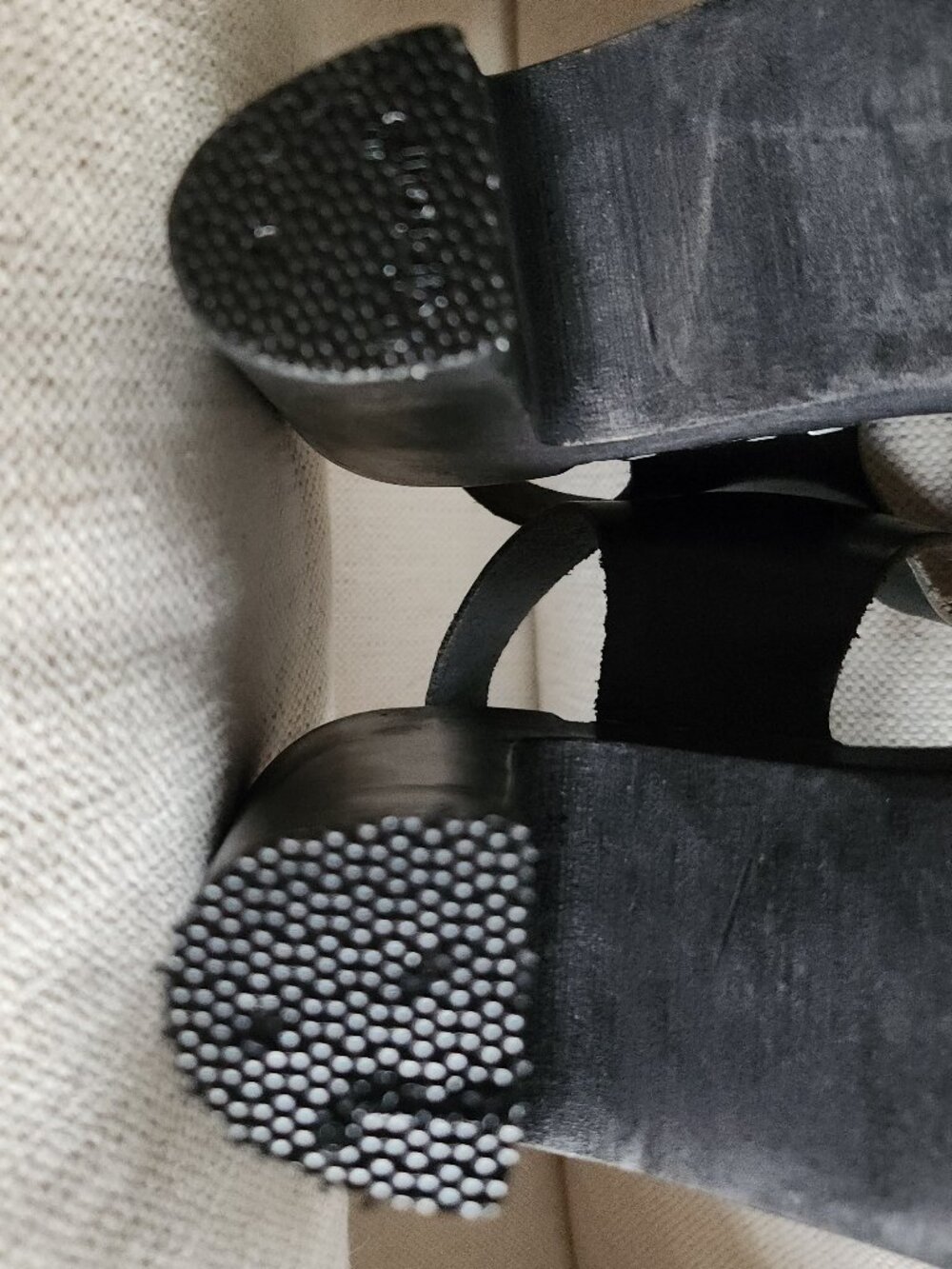 Swedish Hasbeens Black Leather Wooden Clogs - Sz EU 38 (approx. 7.5) - Picture 11 of 14
